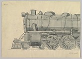 Design for Model Train, Pennsylvania (front half), Anonymous, Czech, early 20th century  Czech, Ink and gouache on beige paper