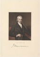 Chief Justice John Marshall, Asher Brown Durand American, Engraving on chine collé, printed in red, brown and black ink; fourth state of five