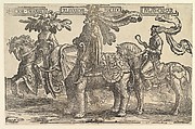 Hector, Alexander, Julius Caesar, from the Nine Heroes, Lucas van Leyden  Netherlandish, Woodcut