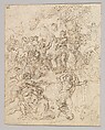 The Holy Family (recto); Moses striking water from a rock (verso), Bartholomaeus Ignaz Weiss (German, Munich 1730–1814/15 Munich), Pen and brown ink, brush and gray wash, over graphite (recto); pen and brown ink, brush and gray wash, over graphite (verso)