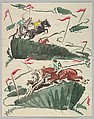 Design for Wallpaper or Textile: A Steeplechase, James Reynolds (American, born Taft, California, 1926), Watercolor over graphite