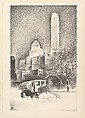 New York Snow Scene, Louis Lozowick American, born Ukraine, Lithograph