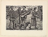 Music of the Blind, Albert Abramovitz (American, 1879–1963), Wood engraving