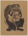 Father and Children, Ida York Abelman (American, New York 1910–2002), Woodcut