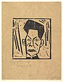 Head of a Man (Kopf eines Mannes), Lyonel Charles Feininger American, Woodcut