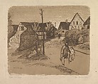 Tramps (Die Vagabunden), Lyonel Charles Feininger American, Lithograph printed in dark brown ink with tine stone in a light tan ink