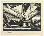 Villa on the Shore (Villa am Strande), Lyonel Charles Feininger American, Woodcut