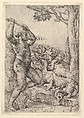 Hercules Killing the Hydra of Lerna, Battista Franco  Italian, Etching and engraving; second state