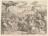 Christ Carrying the Cross, Battista Franco  Italian, Etching and engraving; state two