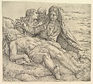 Lamentation of the Virgin, Battista Franco  Italian, Etching and engraving