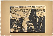 Thuringian Village, Lyonel Charles Feininger American, Woodcut, third state