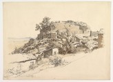 Roman Landscape near Rocca di Papa, Ernst Furchtegott Mohn  German, Pen and black and greyish brown ink, brush and brown ink, watercolor