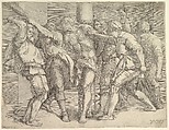 The Flagellation, Battista Franco Italian, Etching and engraving; second state of two