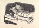 Sickbed, Harold Anchel American, Lithograph