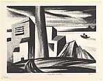 Deserted Factory, Abe Ajay American, Lithograph