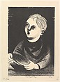Dark Eyed Boy, Abe Ajay American, Lithograph
