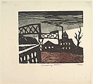 Company Town, Abe Ajay American, Color Linocut