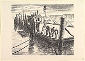 River Workers, Carlos Anderson  American, Lithograph