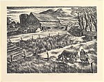 Farmyard, Carlos Anderson  American, Lithograph