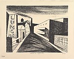 Street in Edgewater, Abe Ajay American, Lithograph