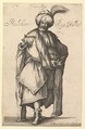 Melchior, after Three Magi series by Jacques Bellange, Matthäus Merian the Elder  Swiss, Etching