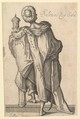 Balthasar, after figure in "The Adoration of the Magi" by Jacques Bellange, Matthäus Merian the Elder  Swiss, Etching