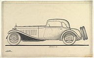 Daimler-Benzport Convertible, Rudolf Lüders (German, Klötze 1903–2001 Stuttgart), Graphite