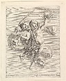 Groupe de deux angelots (regardant vers la droite), Jean Morin  French, Etching