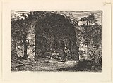 La Caffarella (ou Grotte d'Egerie), Jean Morin  French, Etching