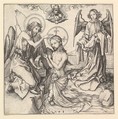 Baptism of Christ, Martin Schongauer (German, Colmar ca. 1435/50–1491 Breisach), engraving