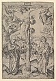The Crucifixion with Four Angels, Martin Schongauer German, Engraving