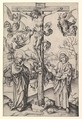 Crucifixion with Four Angels, Martin Schongauer German, Engraving