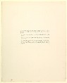 Bauhaus Portfolio I: Table of Contents/Imprint, Lyonel Charles Feininger (American, New York 1871–1956 New York), Lithograph