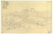 A View of the Ancient City (Parthenon?), Anonymous, German, 19th century ? German, Graphite
