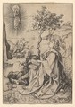 St. John the Evangelist on Patmos, Martin Schongauer German, Engraving