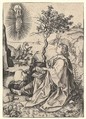 Saint John on Patmos, Martin Schongauer German, Engraving