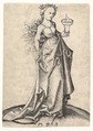 The Second Wise Virgin, Martin Schongauer  German, Engraving