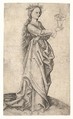 The Third Wise Virgin, Martin Schongauer  German, Engraving
