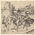 Peasant Family Going to Market, Martin Schongauer  German, Engraving