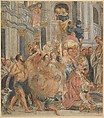 Saint Paul at Lystra, Jacob Jordaens (Flemish, Antwerp 1593–1678 Antwerp), Colored chalks and wash