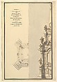 Half Elevation and Half Ground Plan for Catafalque for Antonio Farnese, Duke of Parma (d. 1731), Giuseppe Galli Bibiena  Italian, Pen, brown ink and brown and gray washes
