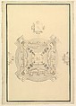 Ground Plan for a Catafalque for the regent of France, Philip, Duke d'Orleans (1674–1723), Giuseppe Galli Bibiena Italian, Pen, brown ink and gray wash