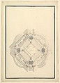 Ground Plan for a Catafalque for Louis I, King of Spain (reigned only a few months, died 1724), Giuseppe Galli Bibiena Italian, Pen, brown ink and gray wash