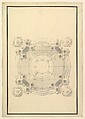 Ground Plan for a Catafalque for Louis, Dauphin of France, d. 1711, Giuseppe Galli Bibiena  Italian, Pen, brown ink and gray wash