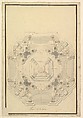 Ground Plan for the Catafalque for Louis XIV (d. 1715), Giuseppe Galli Bibiena  Italian, Pen, brown ink and gray wash