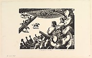 Steeplechase, Lou Barlow  American, Wood engraving