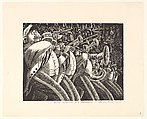Here Comes the Parade, Lou Barlow  American, Wood engraving