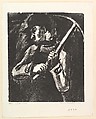 Man with Pick, Leah Balsham (American, born Philadelphia, Pennsylvania 1915), Lithograph