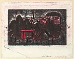 Excavating, Leah Balsham American, Color Lithograph