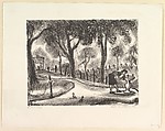 Lincoln Park, Leah Balsham American, Lithograph